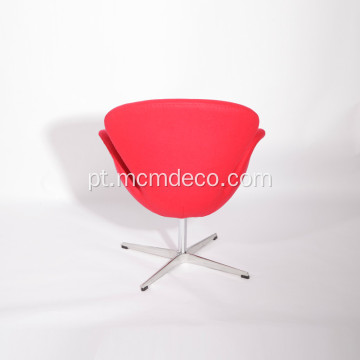 Réplica da cadeira da sala de estar da cisne de lãs da caxemira de Arne Jacobsen